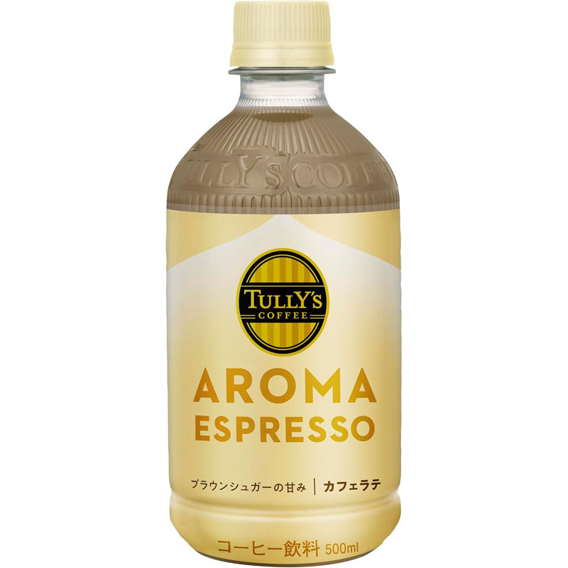 TULLY’S COFFEE AROMA ESPRESSO カフェラテ PET 500ml×24本　【送料無料】