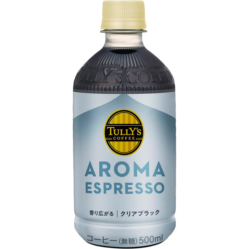 TULLY’S COFFEE AROMA ESPRESSO クリアブラック PET 500ml×24本　【送料無料】